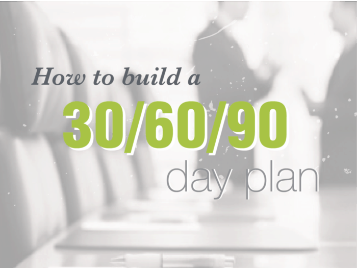 90 day plan new job